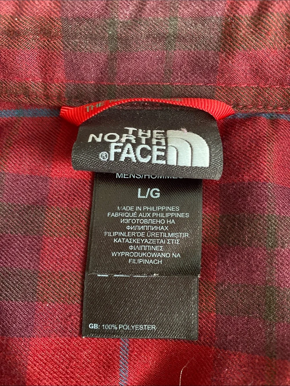 The North Face Red Plaid Long-Sleeve Snap Button-Down Shirt